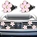 Frienda 6 Pcs Daisy Flower Air Vent Clip Accessories Air Conditioning Outlet Clip Car Air Freshener Dashboard Accessories Charm Car Inter Decor(3 cm, 3.3 cm,Pink)