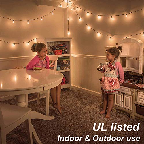 Afirst Globe Outdoor String Lights - 25FT with 27 Edison Bulbs Vintage Patio Lights for Backyard Party Wedding Deck Porch Market Lighting