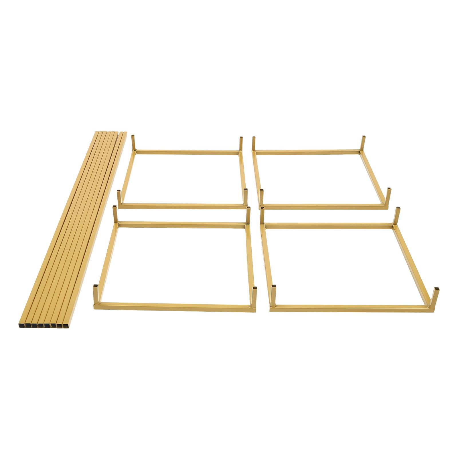 2 złote wazony weselne, kolumna, dekoracja na stół, metalowa, na podłogę kwiatową, waza weselna, złote uchwyty na kwiaty, do domu, na imprezę, wesele, 80 x 28 x 28 cm