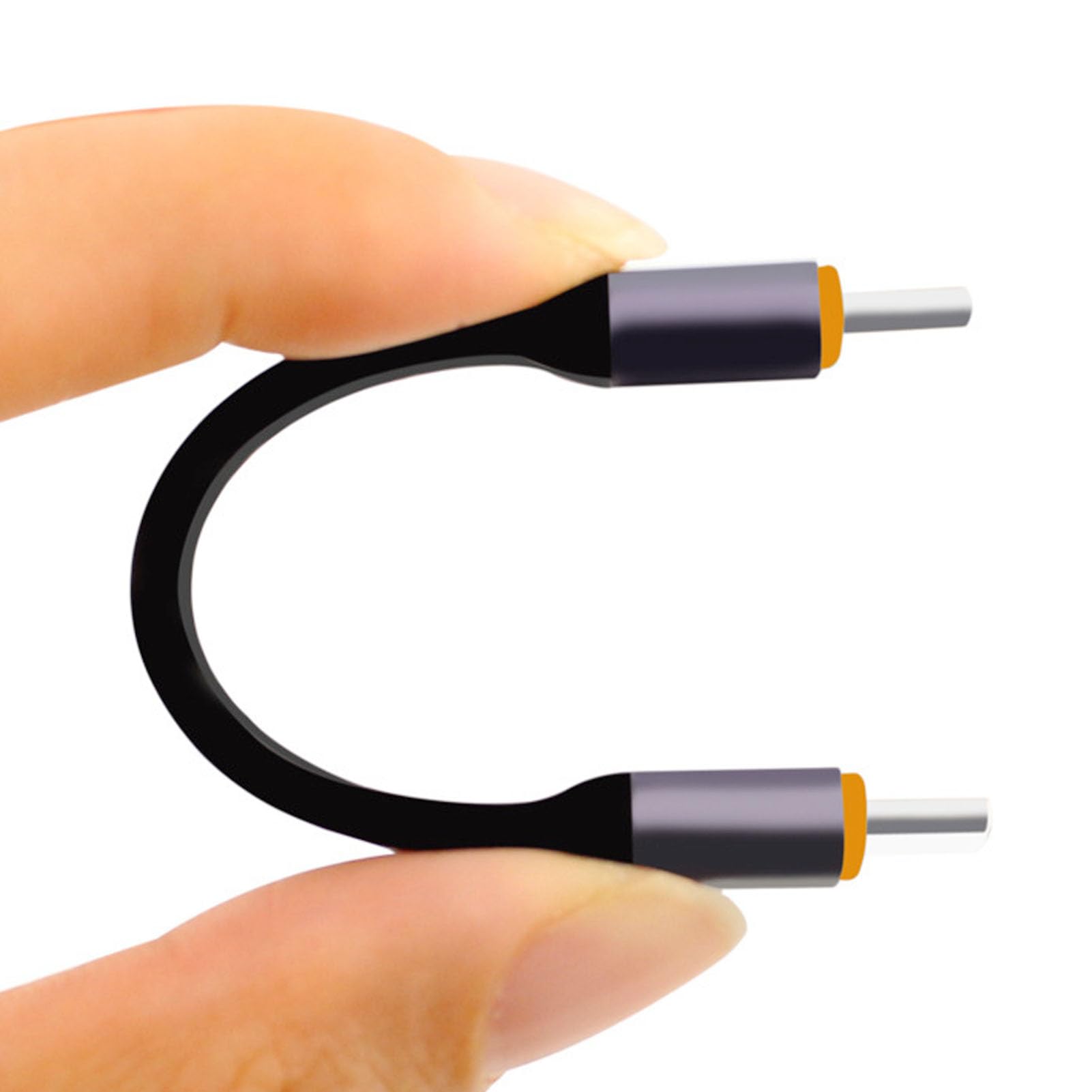 Krótki Kabel USB C 3.2 Gen 2, prędkość Przesyłania Danych 40 Gb/s, Elastyczna Konstrukcja FPC, Obudowa ze Stopu Aluminium, Funkcja Plug and Play, ze Złączem SSD, do Szybkiego