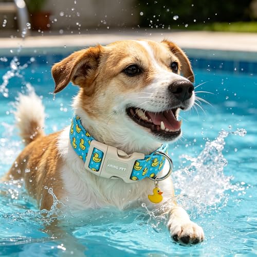 Image of ARING PET Summer Dog Collar for Puppy Small Medium Large Dog-Blue Duck XL