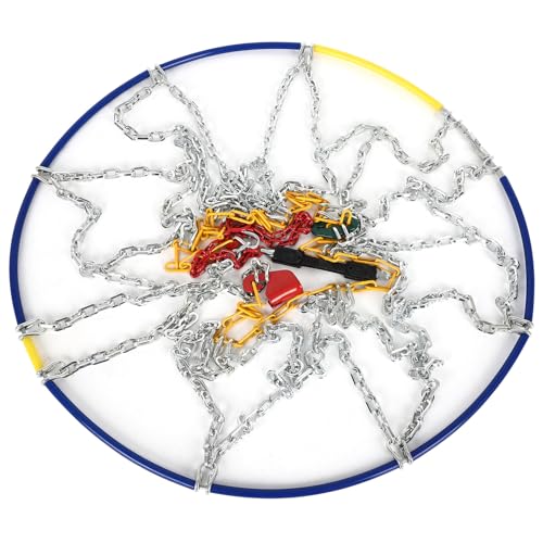 Nemtor Upgraded Snow Chains For Car,2 Pack Universal Emergency Anti Slip Tire Chains Snow Chain For Pickup Truck SUV,Thickened Manganese Steel Chain Use in Snow Ice Sand Mud (KN140)