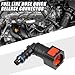 A ABSOPRO Car Fuel Line Hose Quick Release Connector 90 Degree 1/4