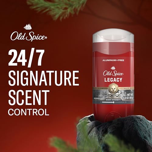 Image of Old Spice Aluminum Free Deodorant for Men, 24 /7 Odor Protection, 24 /7 Signature Scent & Lasting Freshness, Goes on Clean, Legacy with Coconut, Pine & Cedar Scent, 3.0 oz