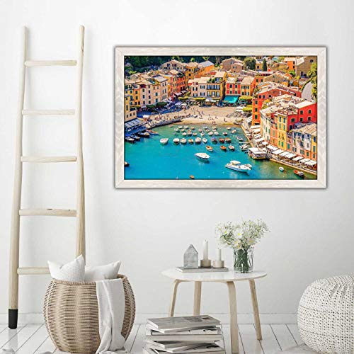 Picture Perfect International" Hidden Mediterranean Paradise Print Wall Acrylic Art, 35.5" X 51.5" X 0.75", Blue #TOP2