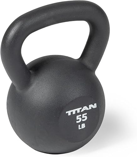Titan Fitness Pesa rusa de hierro fundido con peso de 55 libras, columpio de entrenamiento sólido natural