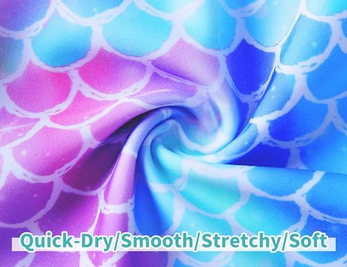 Image of Snowheart Girls Swimsuit Adjustable Shoulder Strap UPF50+ One-Shoulder Ruffle Bathing Suit 3-12T