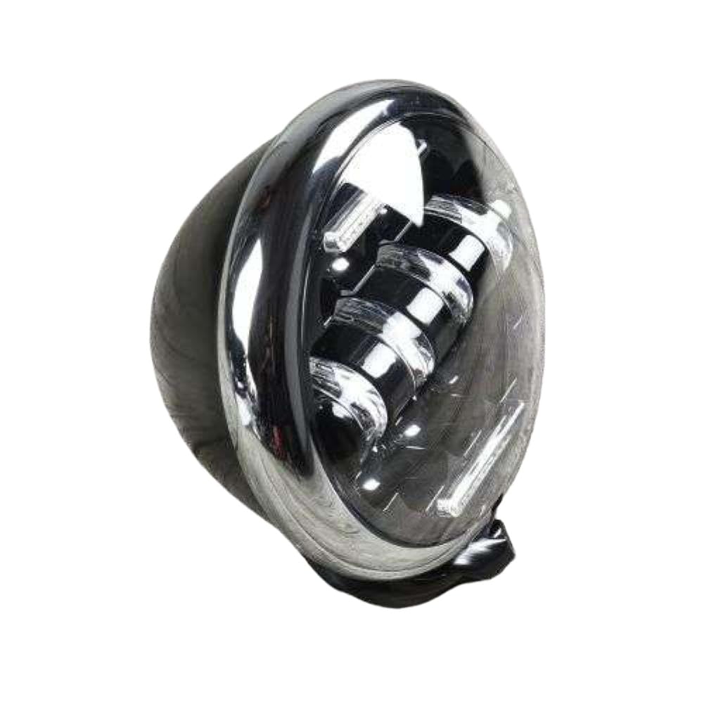 883 Faros LED modificados para motocicleta retro Faros delanteros de 5,75 pulgadas Luz de conducción tipo doble línea(Black and plating)