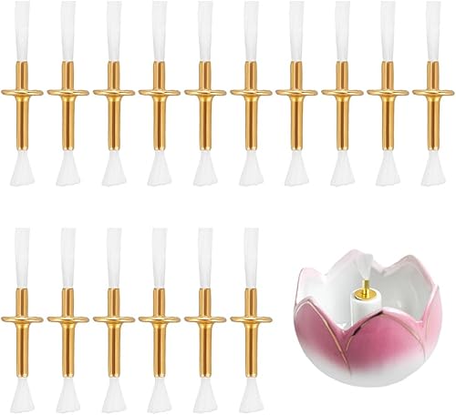 PH PandaHall 20 mechas de fibra de vidrio con tubo de latón de 2.2 pulgadas, soporte de mecha de tubo de repuesto de fibra de vidrio, mechas de