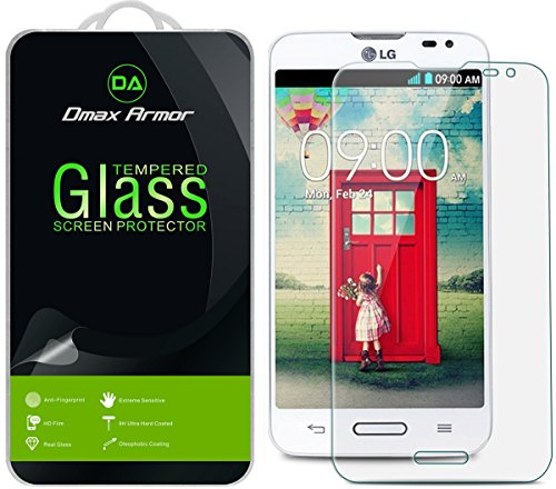 Dmax Armor for LG Ultimate 2 L41C Glass Screen Protector, [Tempered Glass] 0.3mm 9H Hardness, Anti-Scratch, Anti-Fingerprint, Bubble Free, Ultra-Clear