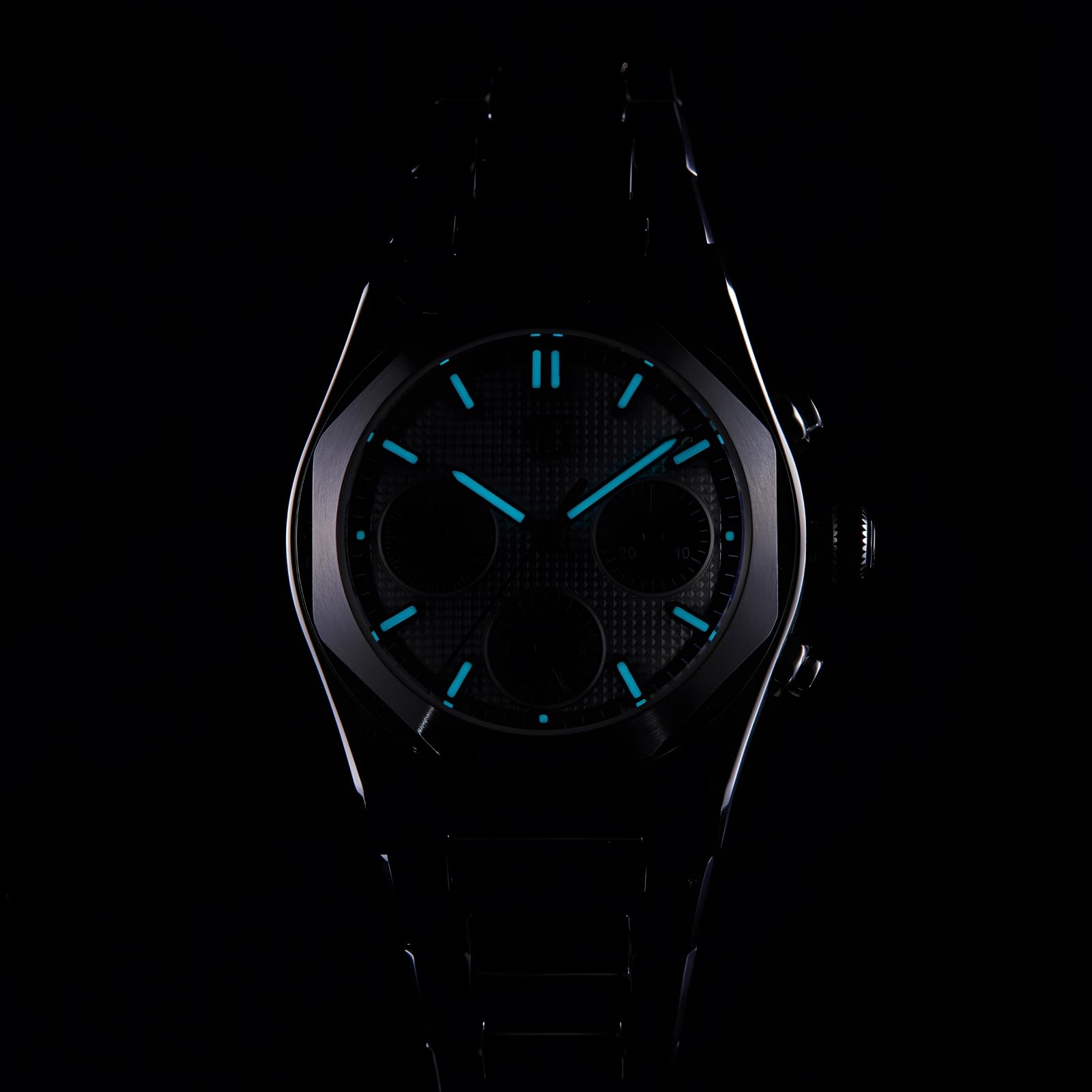 Męski mechaniczny zegarek na rękę z chronografem z mechanizmem ST1903 - 38,5 mm 316L stal nierdzewna szafirowe świecące ręcznie nakręcany chronograf zegarki dla mężczyzn