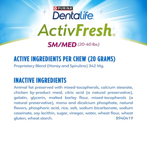 DentaLife ActivFresh Dog Chews for Small and Medium Dogs 20-40 lbs., Dental Chews to Freshen Breath, Chicken Flavor, 15.5 oz., 21 Chews - 21 ct. Pouch