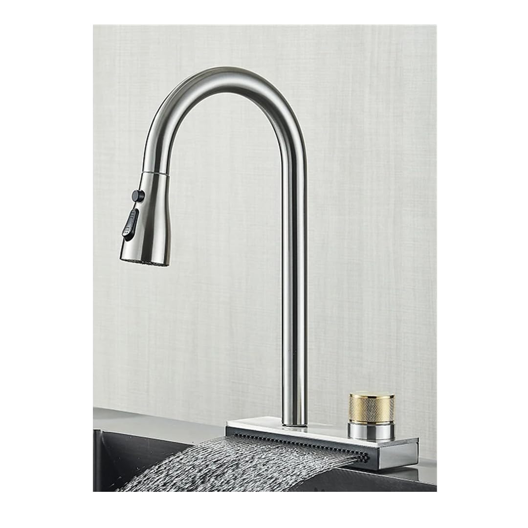 ZQFHSX Sink Kiten Faucet Pull Out 3 Way Sprayer Faucets Rotate Tap LWX