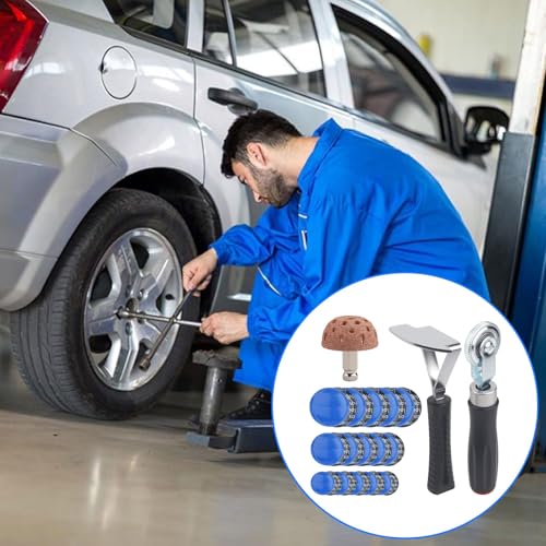 Image of 33PCS Tire Patch Roller Kit with 30PCS 3 Size Large Tire Patch for Car Grinding /Repair, Buffing Wheel, Inner Liner Scraper for Tire Patch Tools (32 /45 /55mm)