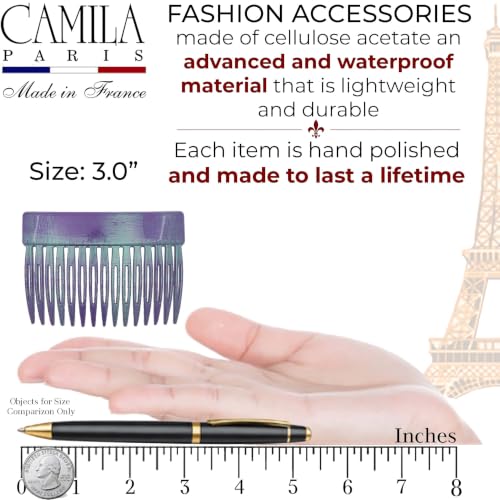 Image of Camila Paris CP2945 Hair Side Comb, 3 inch Small French Twist Hair Combs Clips