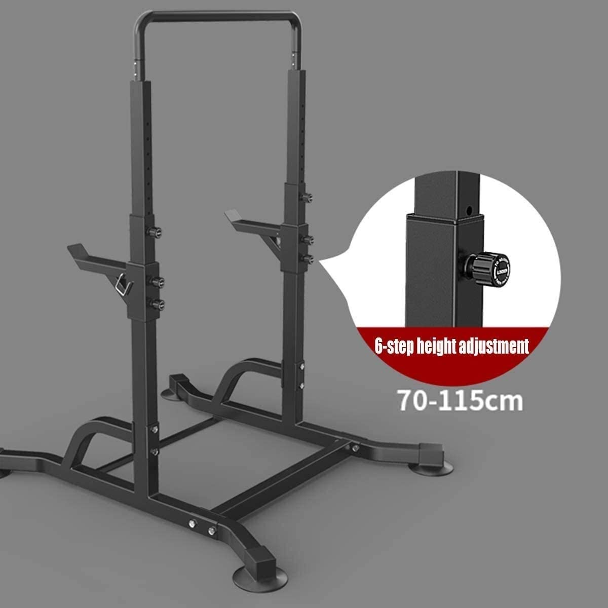Stojak na sztangę, stojak do podnoszenia ciężarów, siłownia, fitness, wielofunkcyjny, solidny, ławka do wyciskania, domowy sprzęt do podnoszenia ciężarów, stojak do przysiadów, poziomy, poziomy stojak