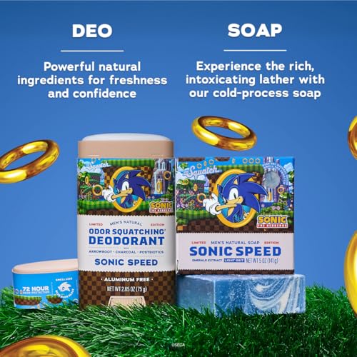 Dr. Squatch Natural Men’s Bar Soap and Deodorant, Sonic (3-Pack) - image 5