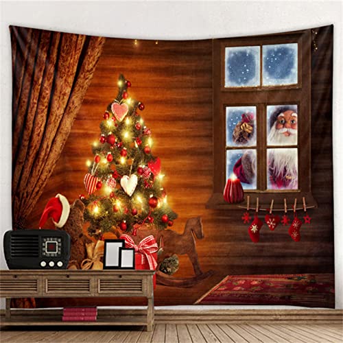 Fenêtre sur Noël avec cette tapisserie grand format pour réchauffer votre salon