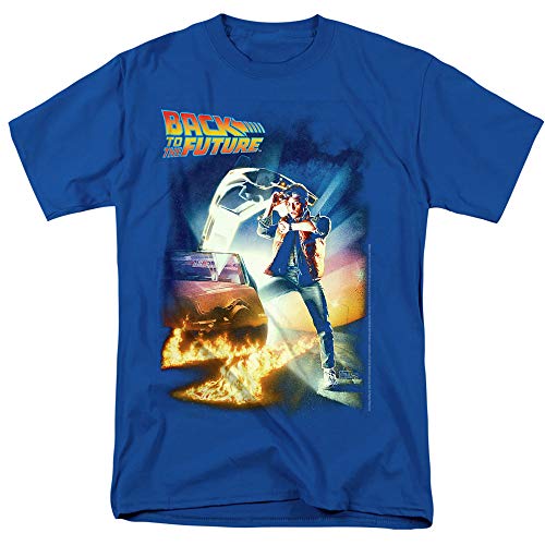 Popfunk Back to The Future Marty McFly T Shirt & Stickers (Royal) 2X-Large