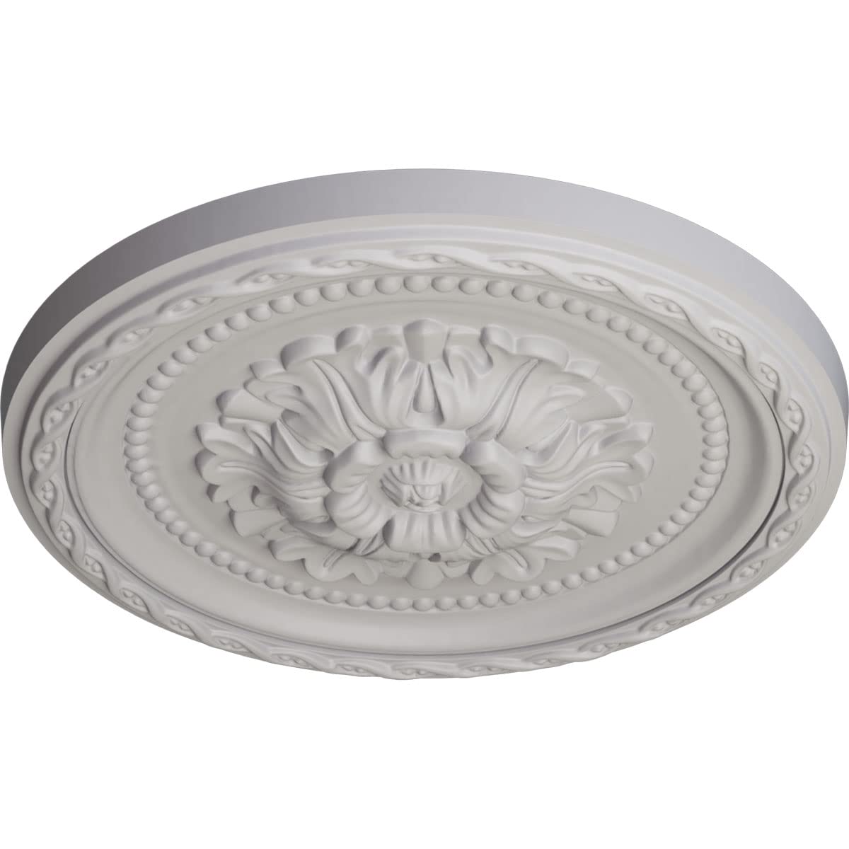 Ekena Millwork CM11PAUWF 11 1/2"OD X 1"P Palmetto Ceiling Medallion, Ultra Pure White — Amazon image 2