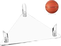 Caiqicome Clear Acrylic Basketball Holder Stand - Triangular Display Rack for Soccer Football Volleyball Rugby Balls