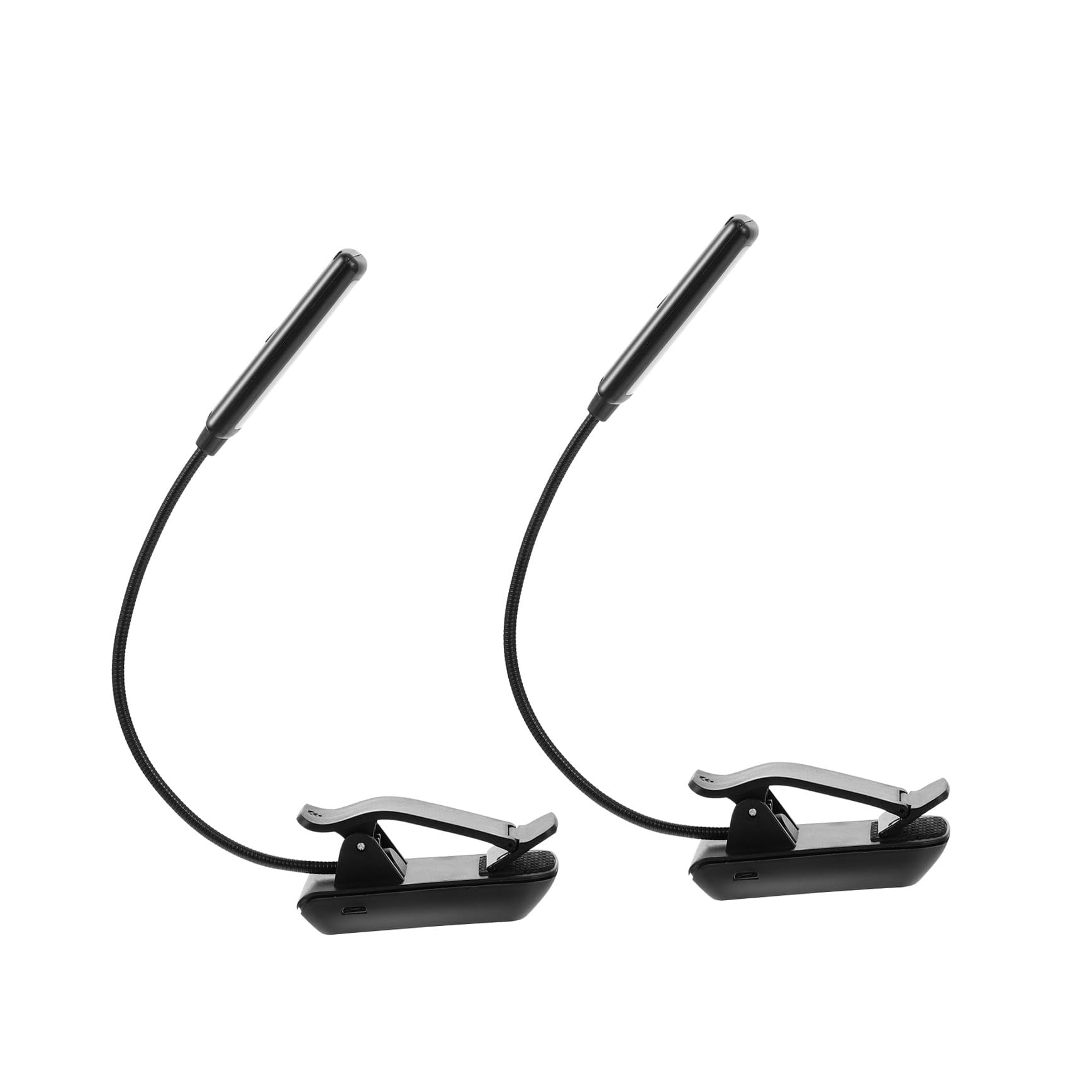 Ipetboom Lampe de Lecture Rechargeable LED à Pince B, Noire, Lot de 2