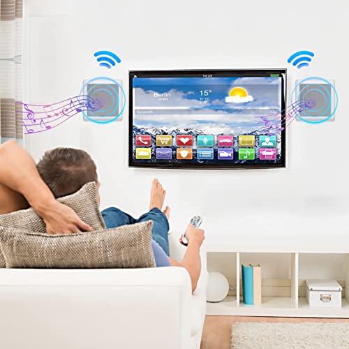 Herdio 5.25 Inch Ceiling Bluetooth Speakers In Wall Speakers Flush Mount Perfect For Indoor/Outdoor Placement, Bedroom, Kitchen, Covered Porches #TOP5