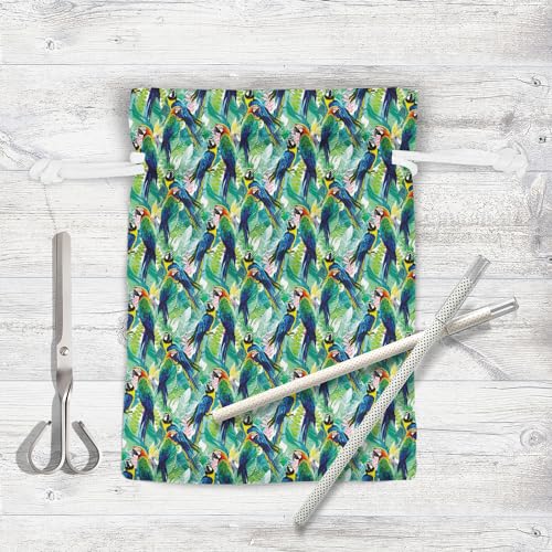 Image of ArtzFolio Exotic Birds & Beautiful Flowers D2 | Pouch Wrist Potli Bag | Bag for Weddings & Casual Parties