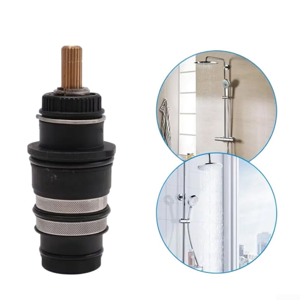 Cartuccia doccia termostatica in ottone, nucleo termostatico per valvola doccia, per 98282000, cartuccia di miscelazione in ottone con design a prova di perdite, struttura in plastica e metallo per la