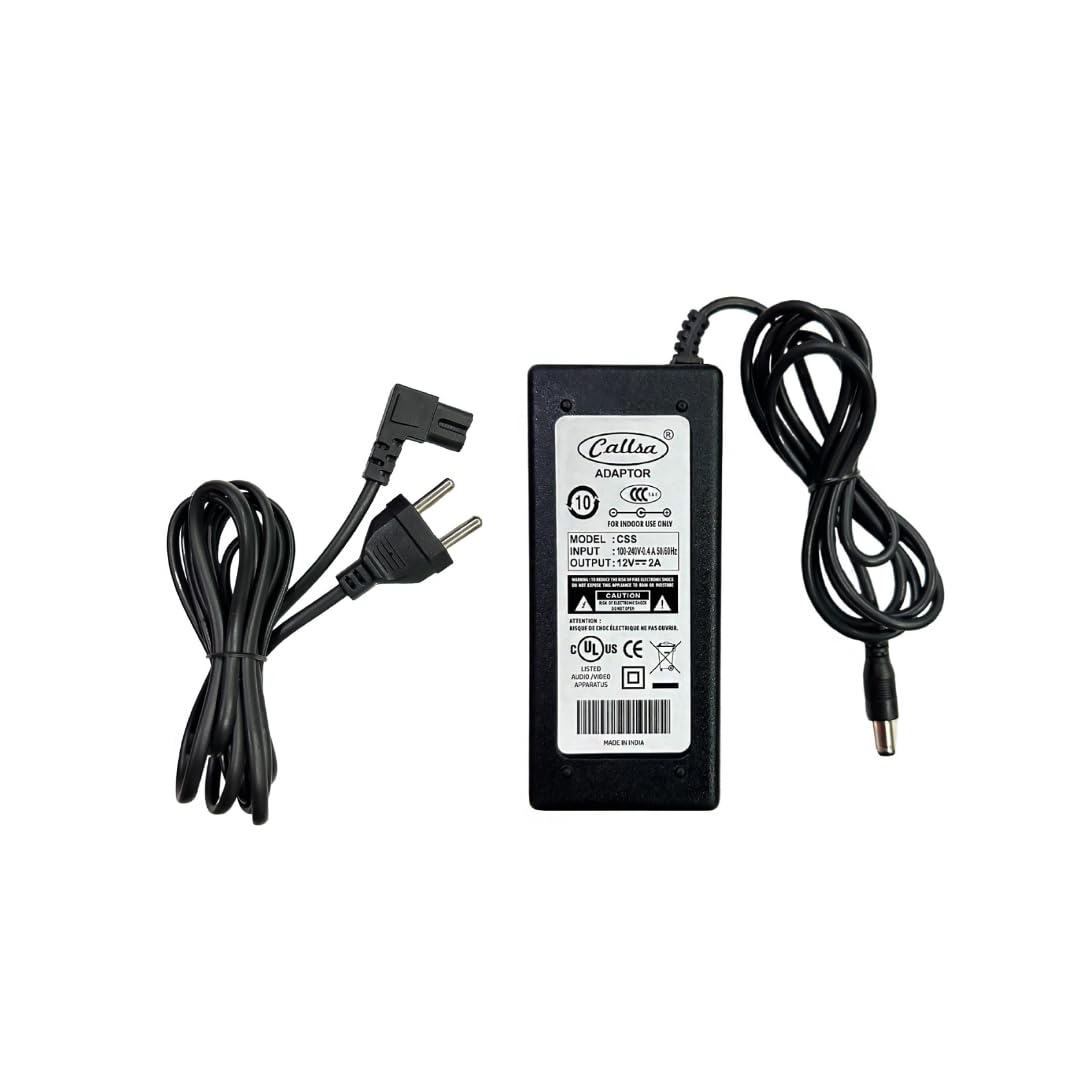 Callsa 12 Volt 2 Amp DC Power Adapter, Power Supply, SMPS for CCTV, LED Monitor, TV, LED Strip, Routers, Broadband, Set top Box, NVR, (Input: 220V-50Hz 50Ma Output 12V 2Amp)-picture-26