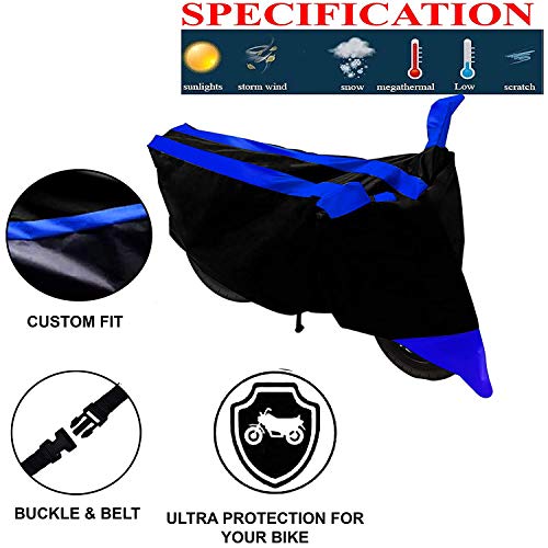 Image of Kandid Blue & Black Water Resistant Bike Cover for Hero Glamour I3S