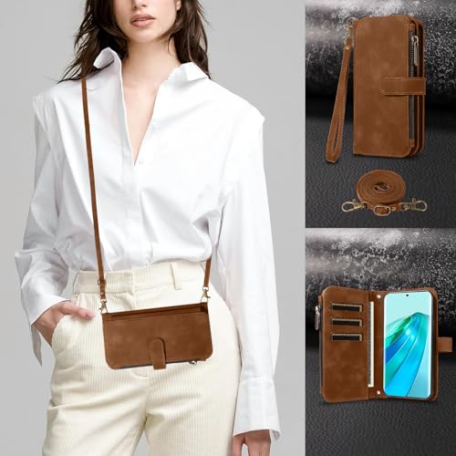Coque Honor Magic 5 Lite zippée pour protéger écran et cartes bleues