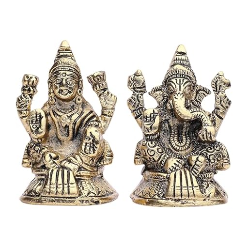 Ganesh Laxmi Estatua Lord Ganesha Lakshmi Murti para Puja Home Temple Mandir India Tradicional Festival Laxmi Poojan Año Nuevo Regalos Pooja Ganpati Lakshmi Escultura Showpiece (Tamaño: -3 x 1,5 | Ya disponible en tu tienda friki favorita! En mundofriki.es!