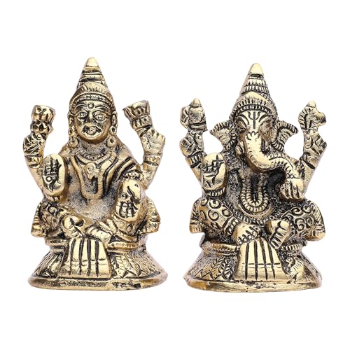 Ganesh Laxmi Estatua Lord Ganesha Lakshmi Murti para Puja Home