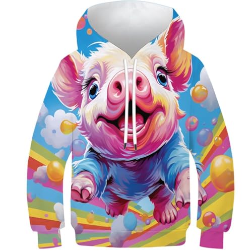 Sweat à capuche animaux 3D pour ado de 13 à 15 ans vêtement d'hiver confortable