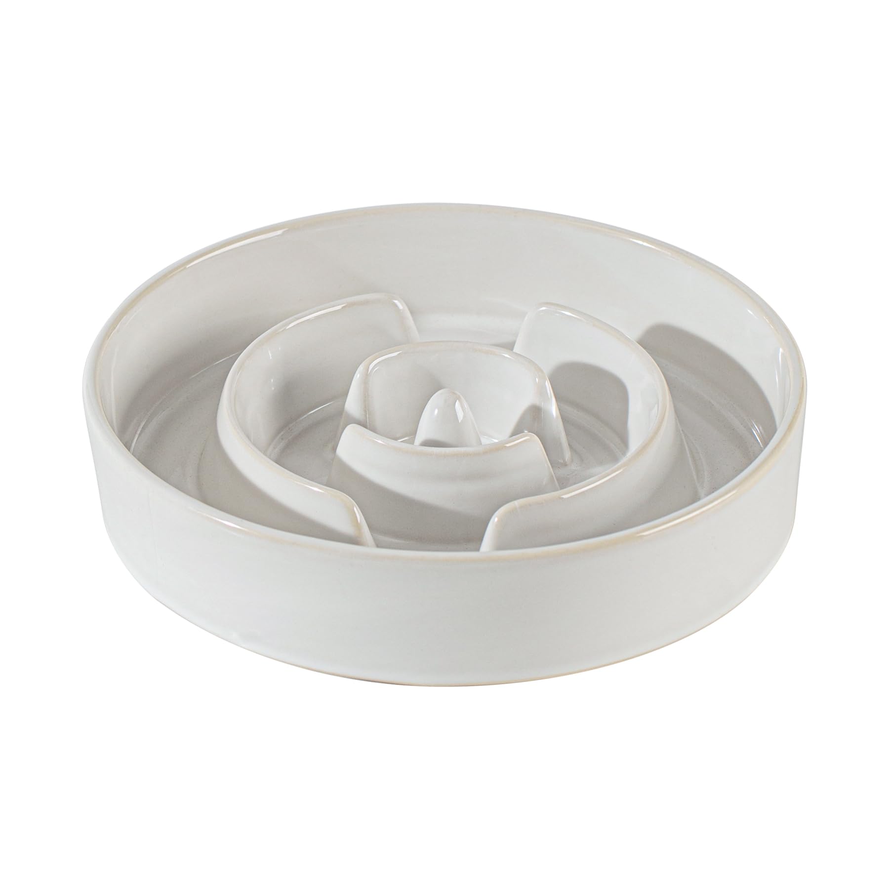 Havniva Ceramic 1.6 Cup Dog Bowl Slow Feeder for Large and Medium Dog, 8.2inch Pet Slow Dish, Stop Bloat, Preventing Choking(Single Bowl, Reactived