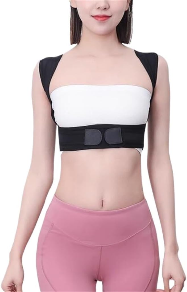 Shoulder and Neck Beauty Back Artifact with Chest Anti-Camel Belt Orthotic Female Invisible Spine Correction(Large)