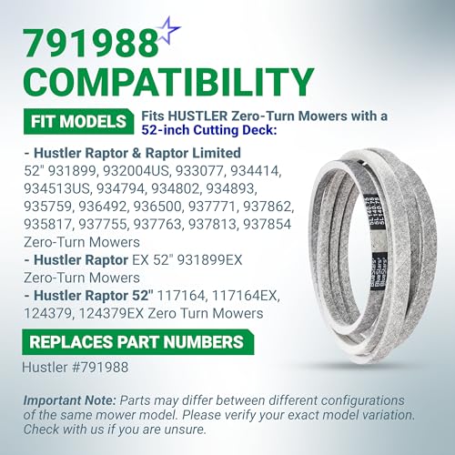 Image of BlueStars 791988 Deck Belt | Aramid Cord | 5 /8 inch x 140-3 /4 inch
