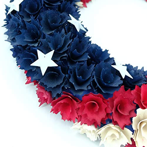 Idyllic July 4Th Wreath Boxwood Handcrafted Memorial Day Wreath Festival Garland Decoration Front Door Wall Home Decor thumb #6