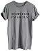 Women Summer Casual Letter Print Plus Size Tops T-shirt, Medium, Gray
