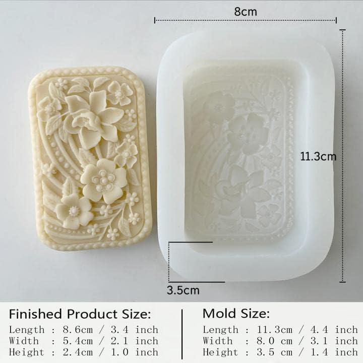 Miniatura 4 de Moldes de jabón de silicona Moldes de fabricación de jabón Moldes de vela Moldes de silicona Diseño de flores