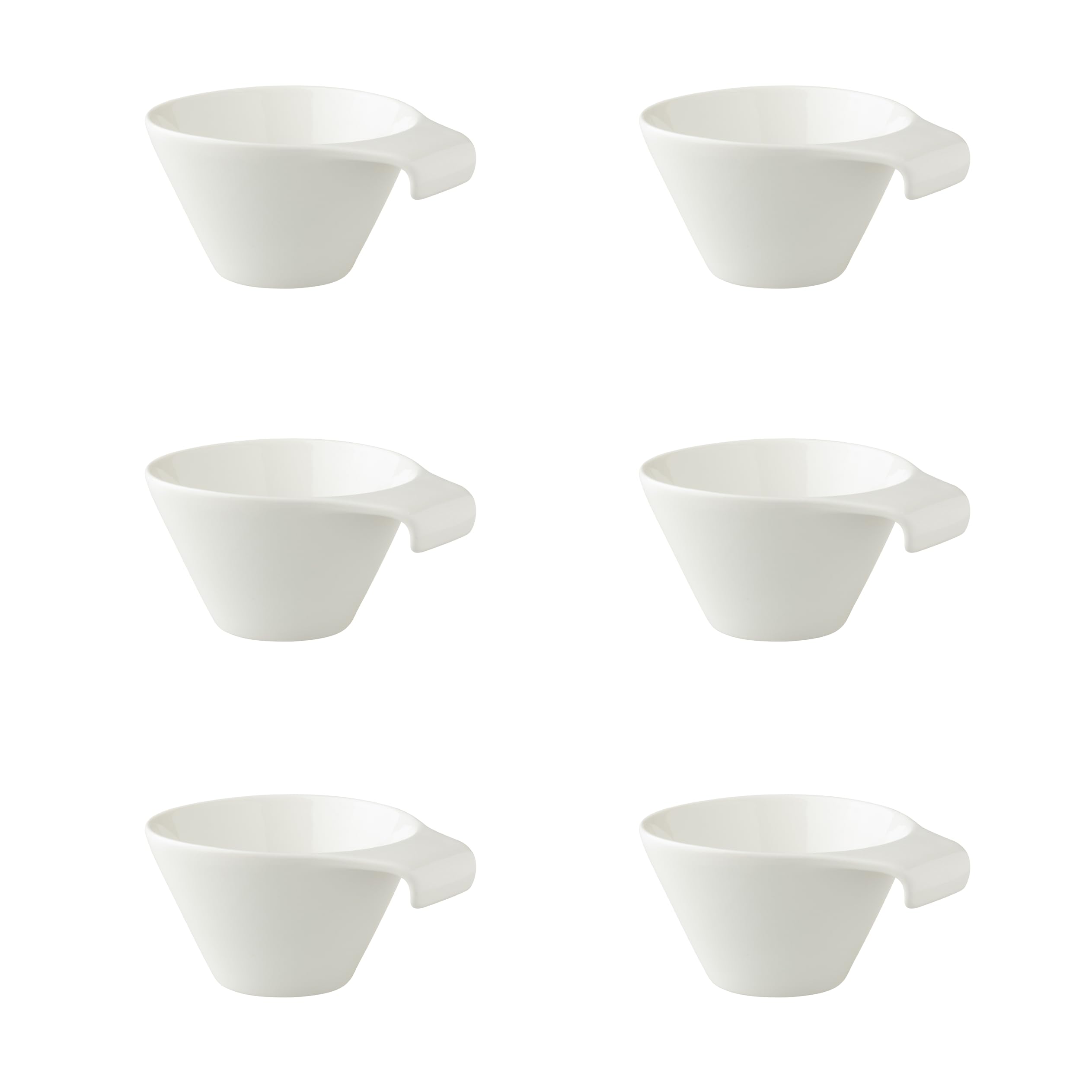 palmer Royal Ivory Suppentassen - 6er-Set - Porzellan - Ø 12,4 cm, 30 cl - natürliches weiß, glänzend, moderne Form - für Suppen, Dessert oder als Obstschale