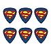 Superman Classic S Shield Logo Novelty Guitar Picks Medium Gauge - Set of 6