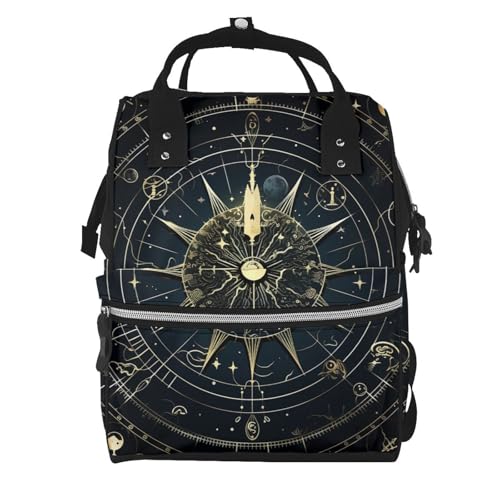 Sac à dos à langer grande capacité au motif astrologique chic et pratique