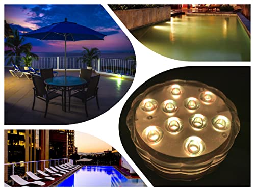 Rgb Color Changing Submersible Led Lights With Remote Control Battery Operated For Vases Pond Pool Party(Pack Of 4) #TOP7