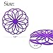 ME.FAN Silicone Trivet Mat - Kitchen Hot Pads for Pots & Dish - Insulated Teapot Trivet - Flexible, Durable, Non-Slip Large Coasters 3 Set Deep Purple