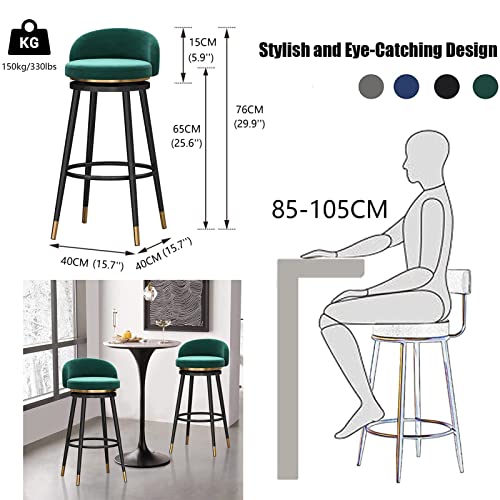 Chaise avec Dossier en Velours et Structure Métallique Haute Finition - 3