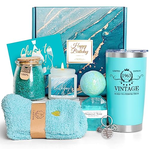 60th Birthday Gifts for Women, Unique 60th Birthday Gift Ideas, 60th Birthday Gift Baskets for Her, Christmas Relaxing Spa Gift Gifts for 60 Years Old Mom Grandma Sister Best Friend Wife Coworker