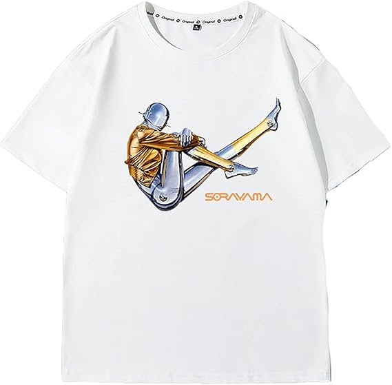 Amazon Sorayama Sexy Robot 機械の裸の女 アニメ 漫画 Tシャツ メンズ レディース Tシャツ 夏服 スポーツ プリント 半袖 個性的 無地 ゆったり 通気性 ファッション 大きいサイズ Tシャツ カットソー 通販