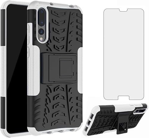 Miniatura 53 de Funda de teléfono para Huawei P20 Pro con protector de pantalla de vidrio templado y soporte soporte rígido híbrido protector accesorios para celda